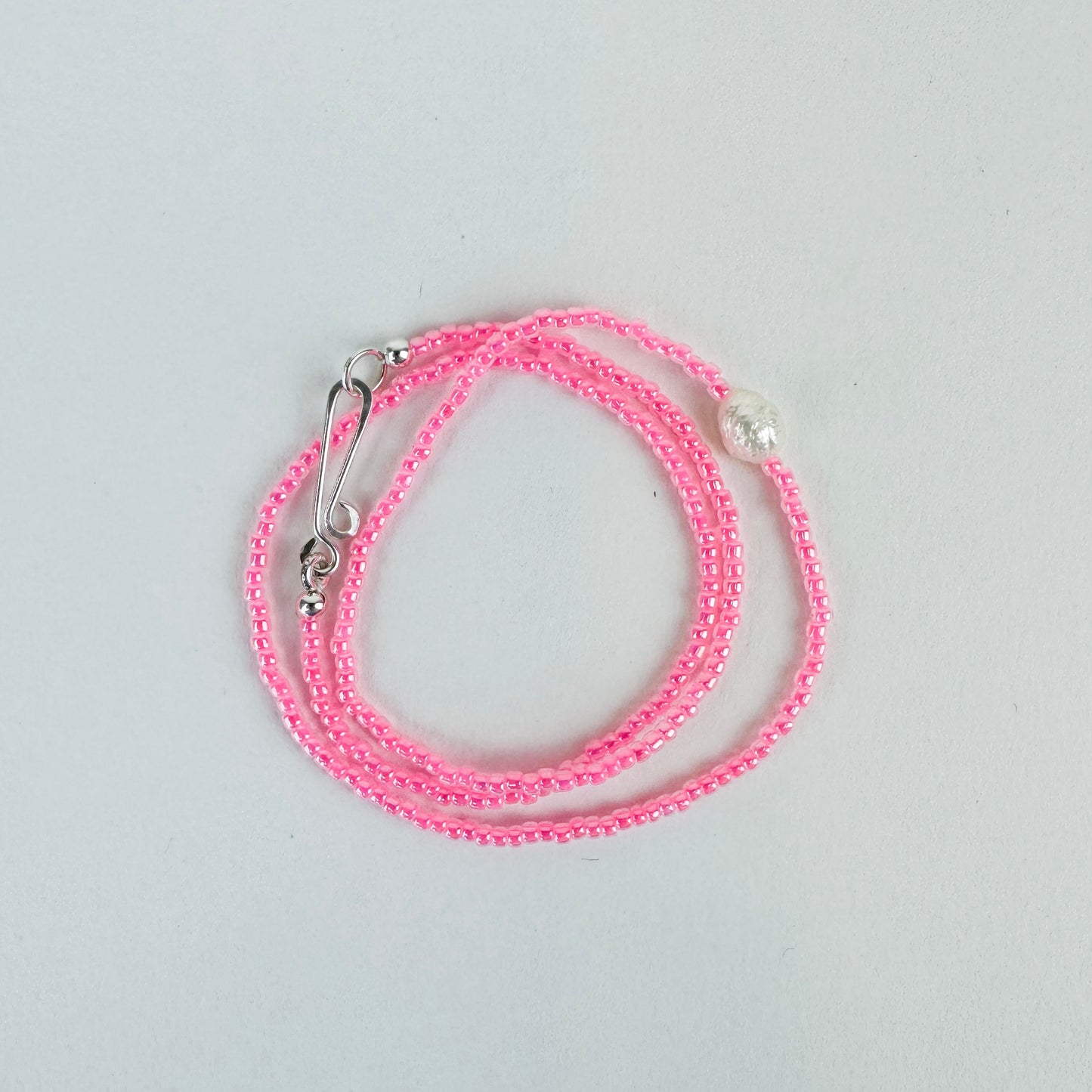 The Khadi Necklace Bright Pink Trance