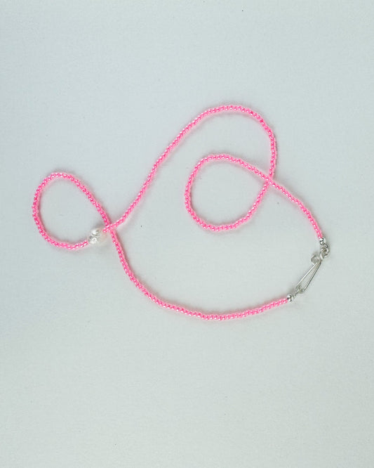 The Khadi Necklace Bright Pink Trance