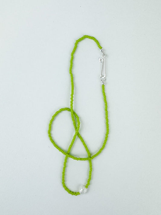 The Khadi Necklace Bright Green